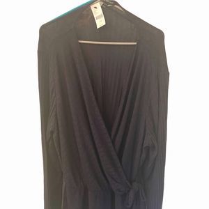 Lane Bryant Navy Wrap Sweater